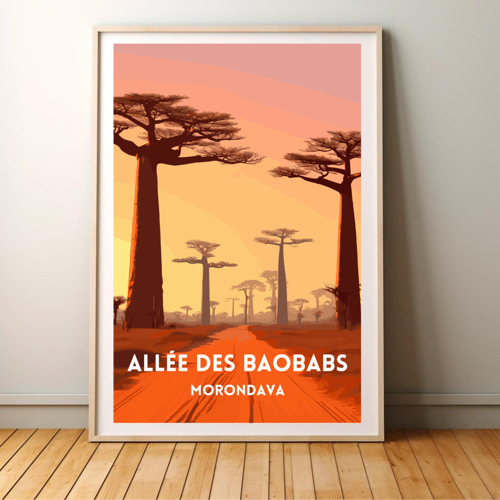 Affiche Allée des Baobabs Morondava