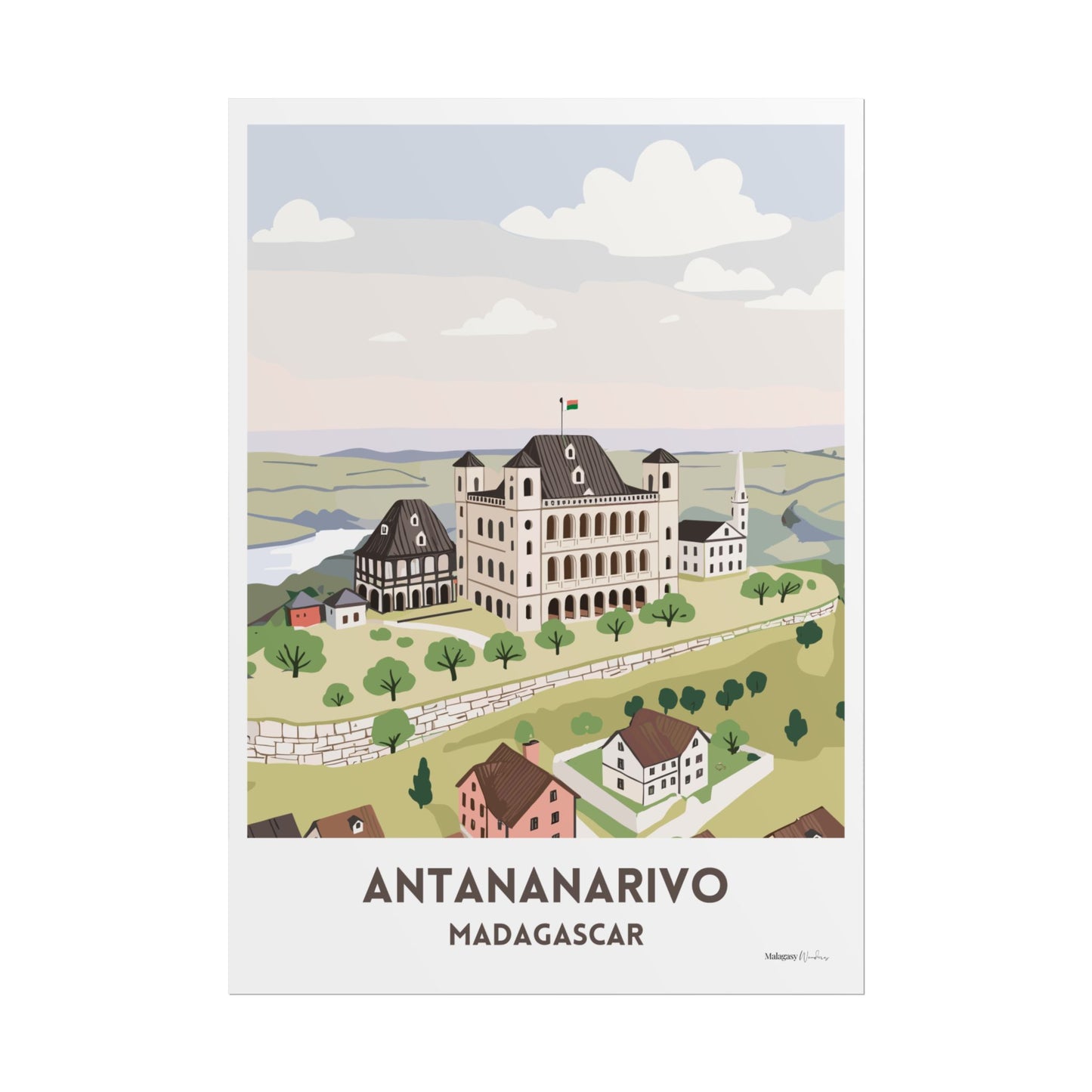 Affiche Rova d'Antananarivo - Madagascar