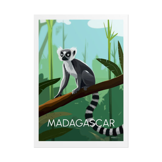 Affiche Lémurien Maki Catta
